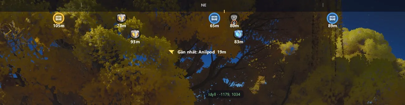 In-game compass