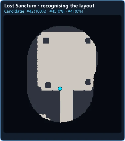 The minimap stitched while the layout is being recognised