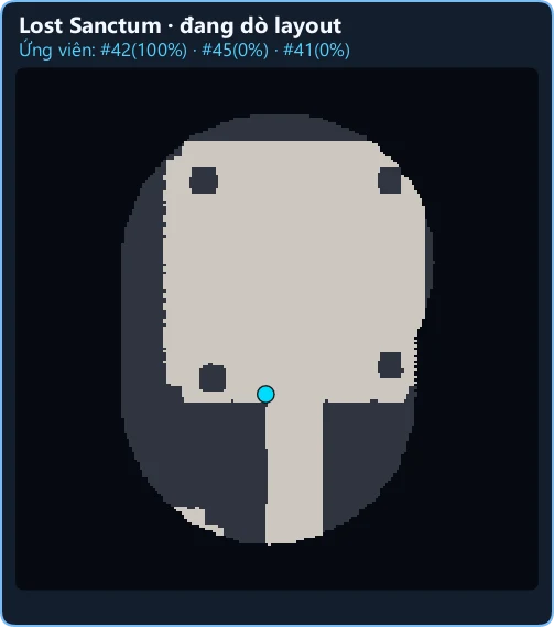 Minimap được ghép dần trong lúc dò layout